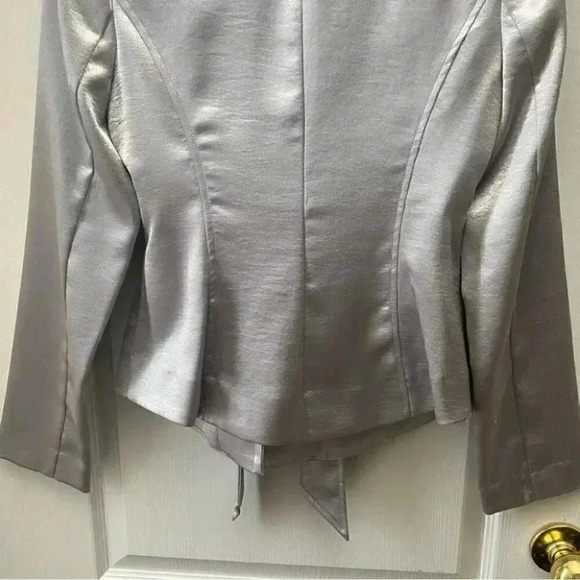Le Chateau Silver Metallic Satin Blazer Sash  Belt Size Small - Picture 11 of 17